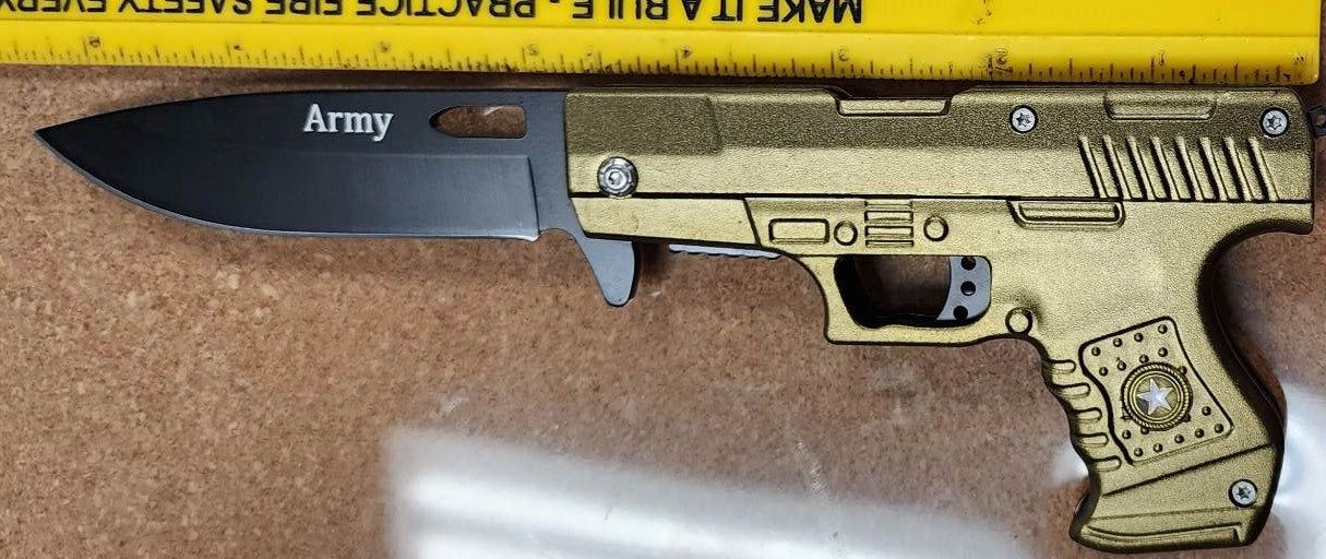 4.75" ARMY GREEN GUN FOLDER
