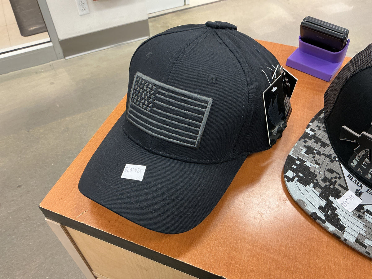 Black flag black hat (not Velcro patch style)