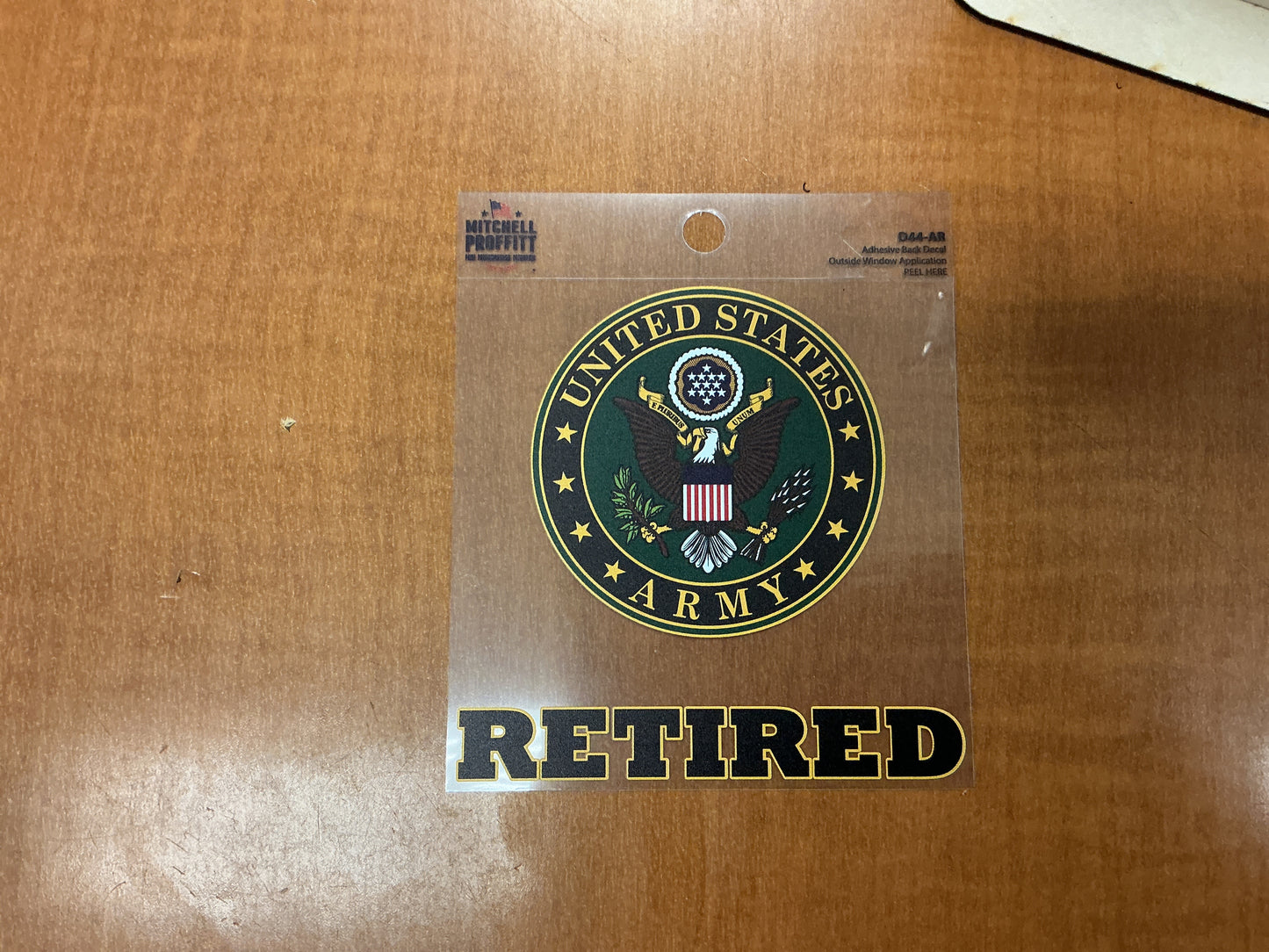 United States Army retired transparent