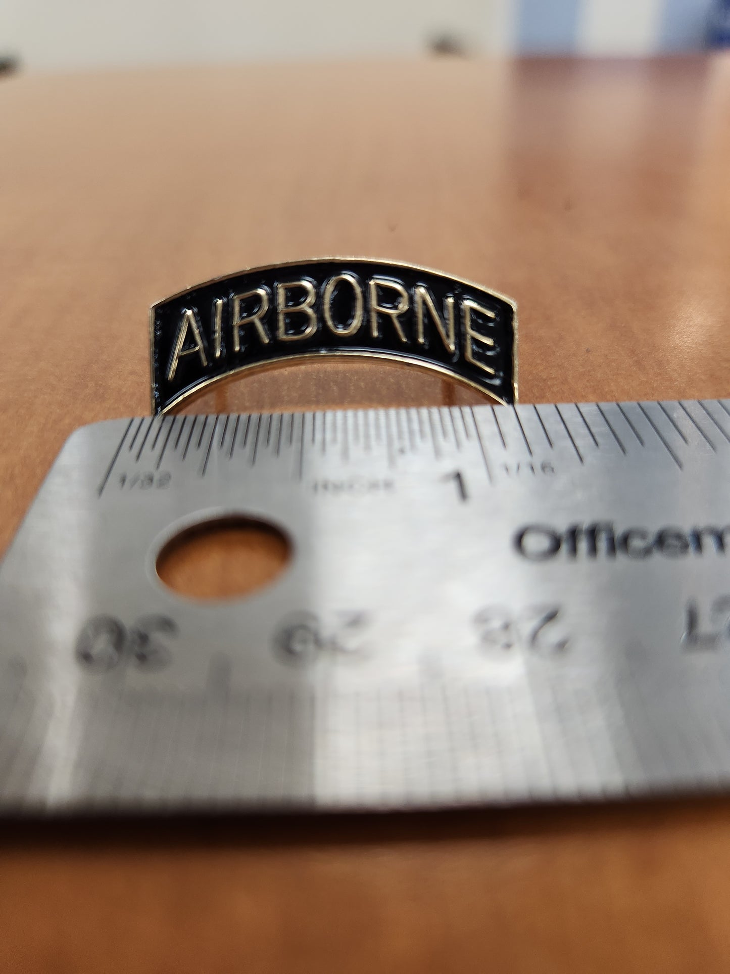 Airborne tab lapel pin