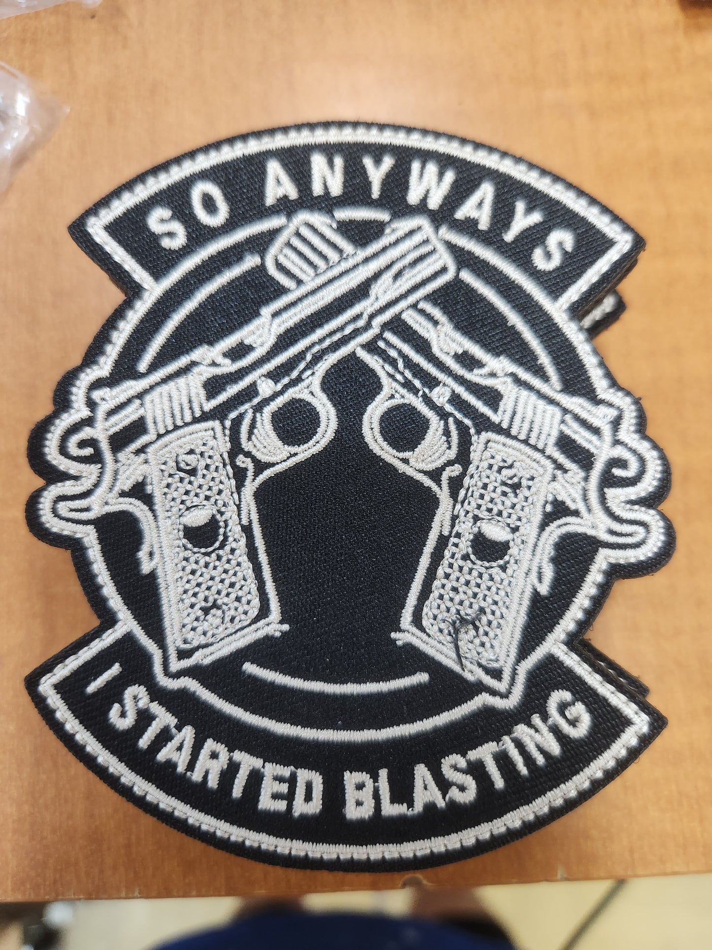 So anyways embroidered