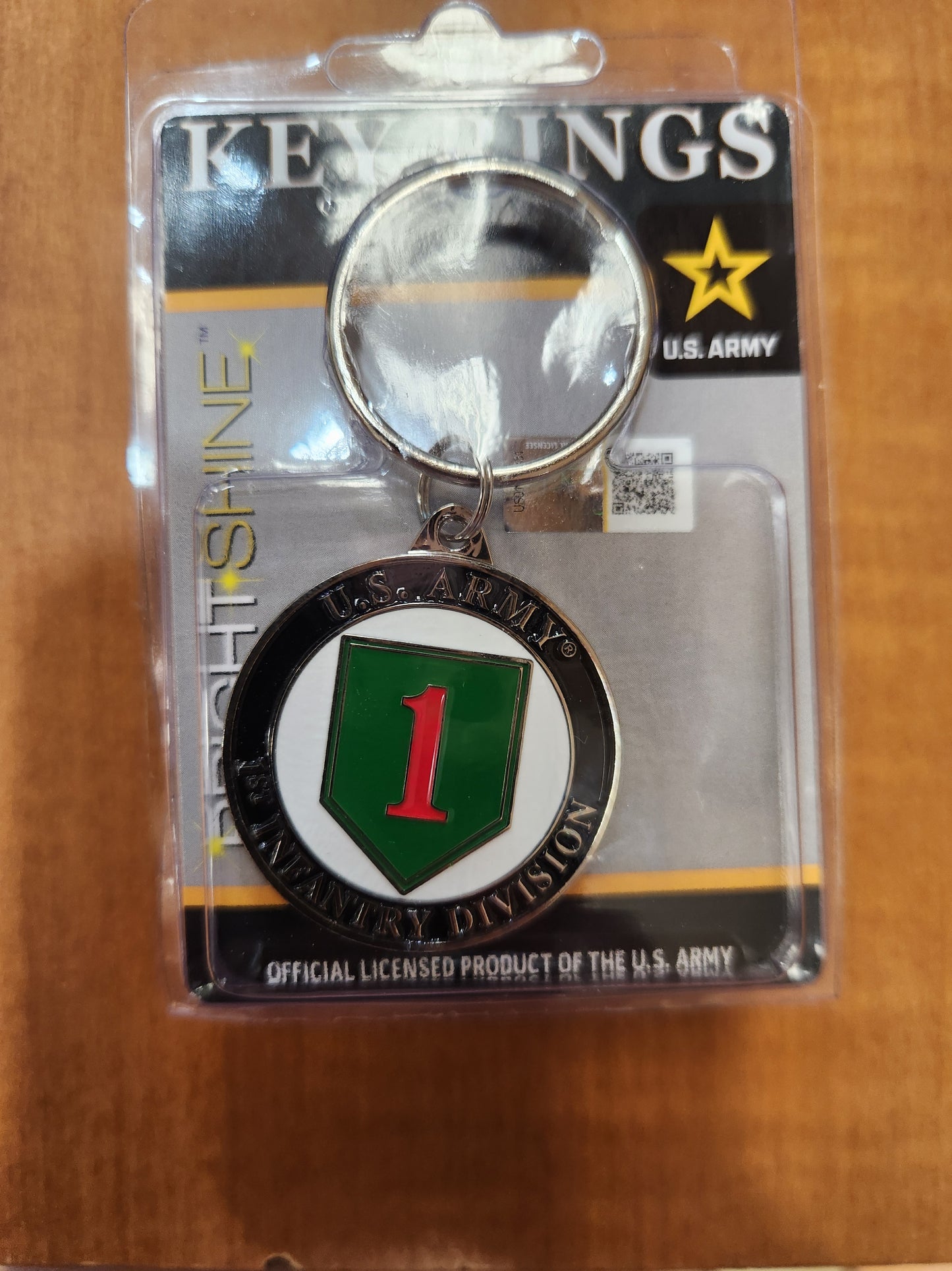 1st ID metal keychain