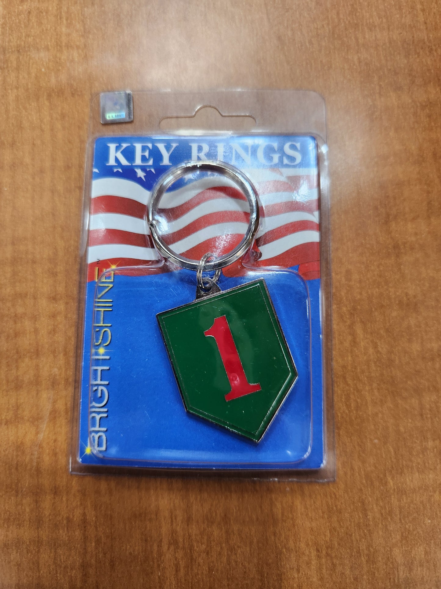 1st ID metal keychain