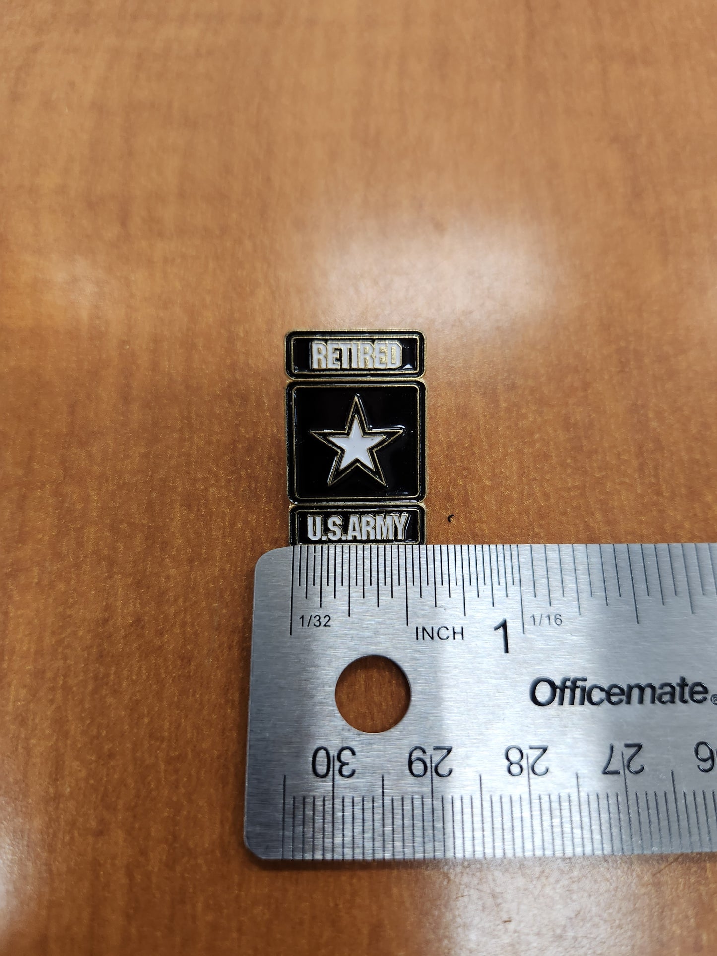 Us army retired square star lapel pin
