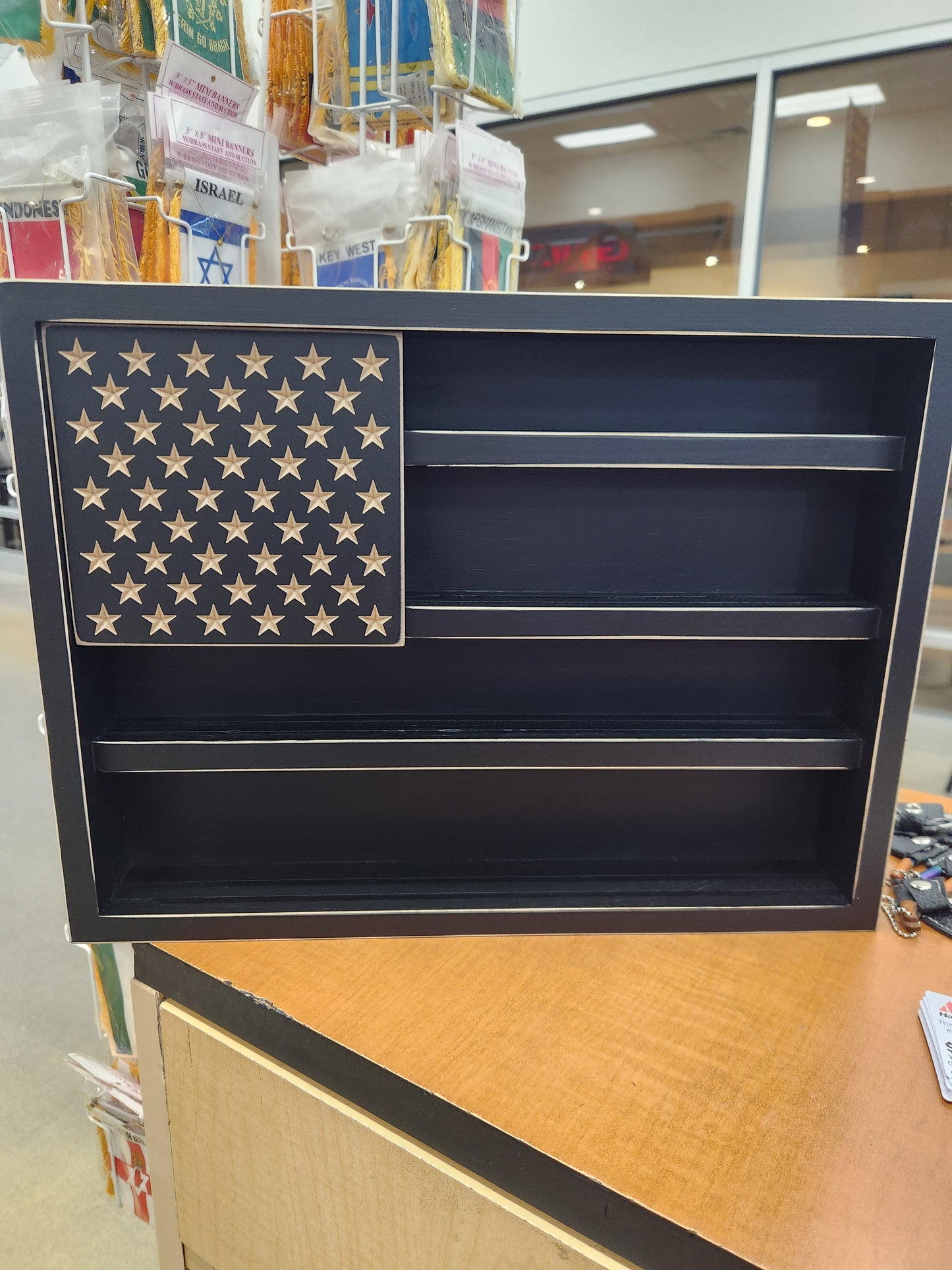 Standing flag display
