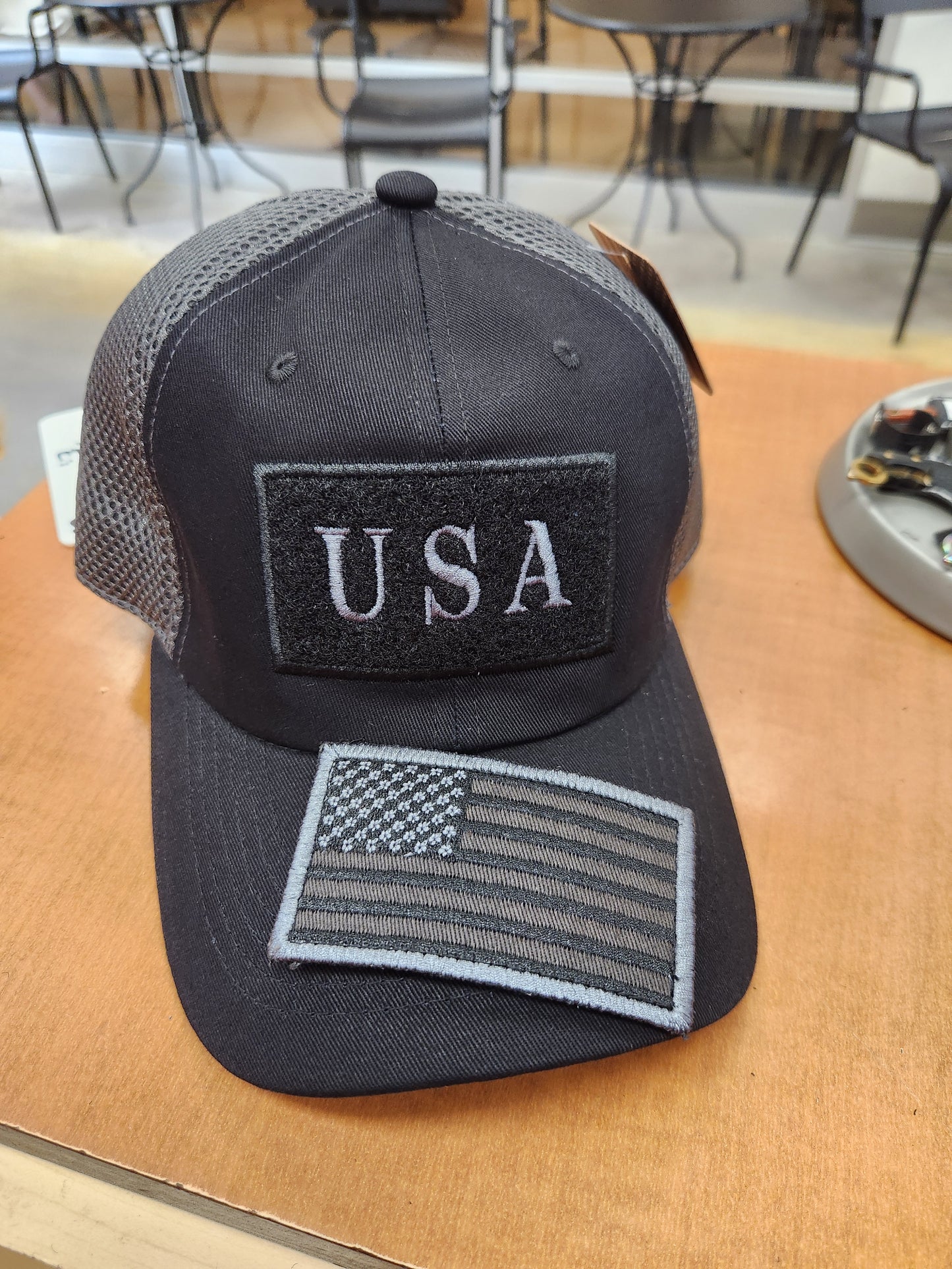 Black and dark Grey mesh back