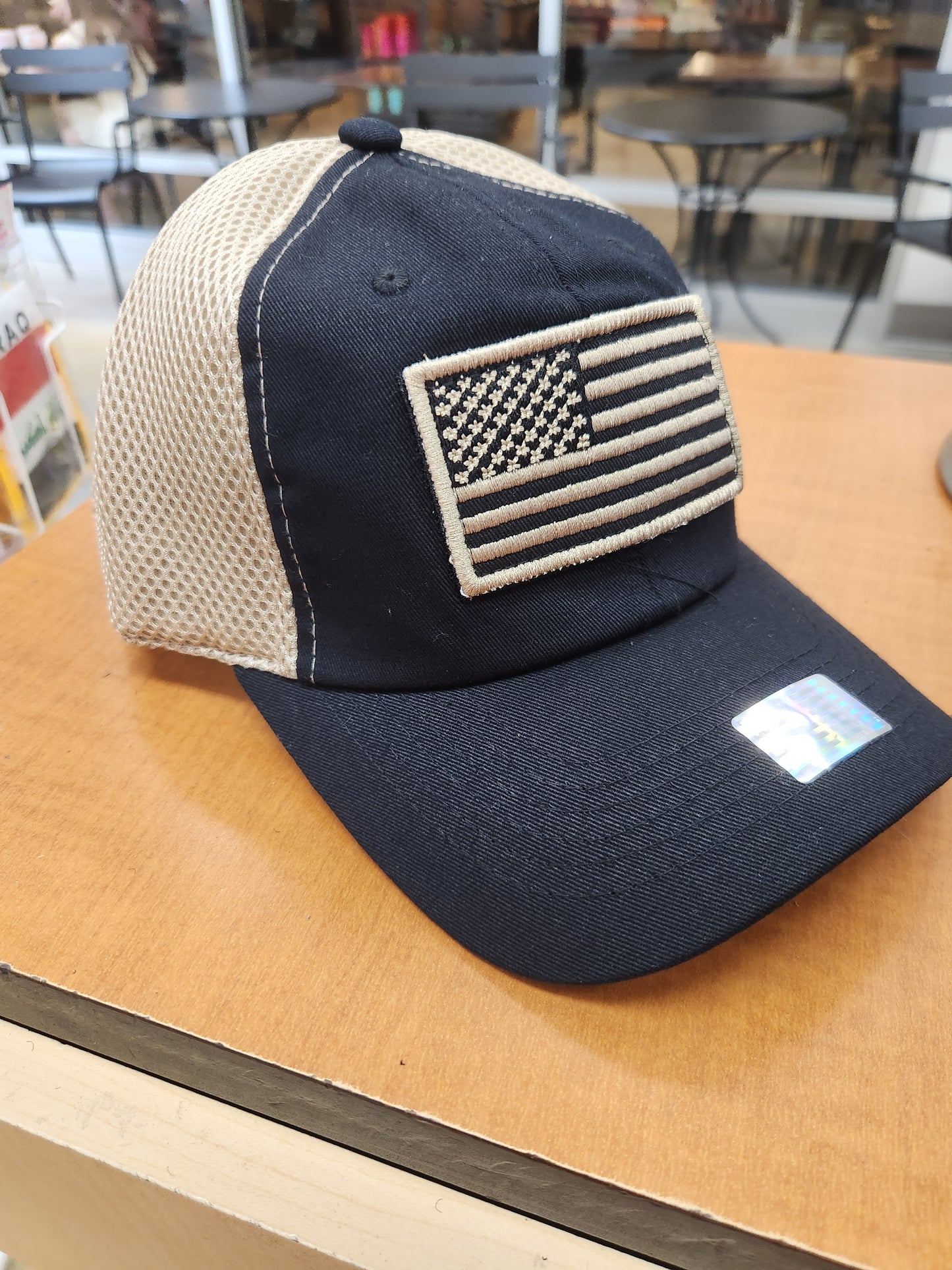 Black and tan mesh back