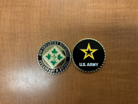 4th infantry coin