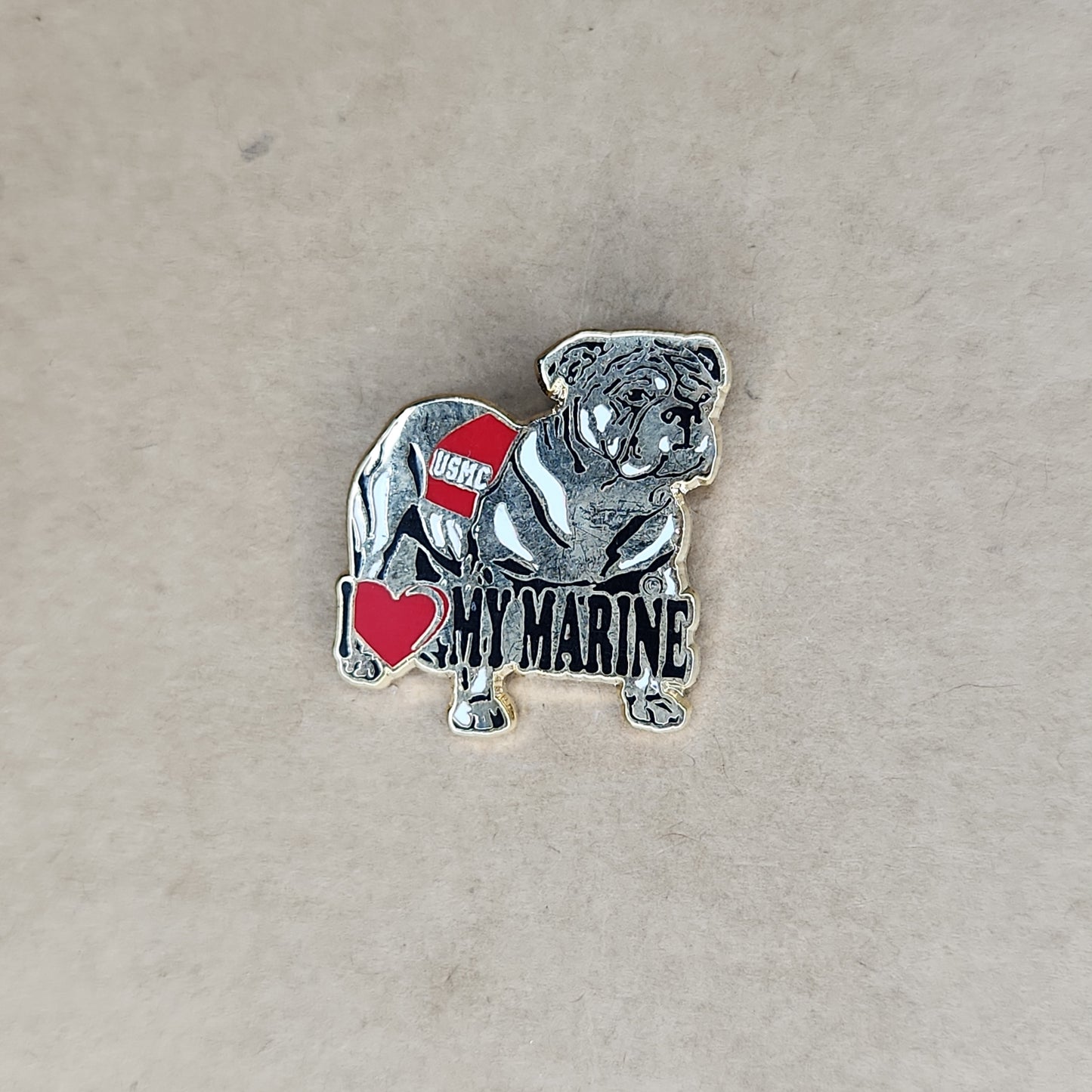 Heart my marine bulldog