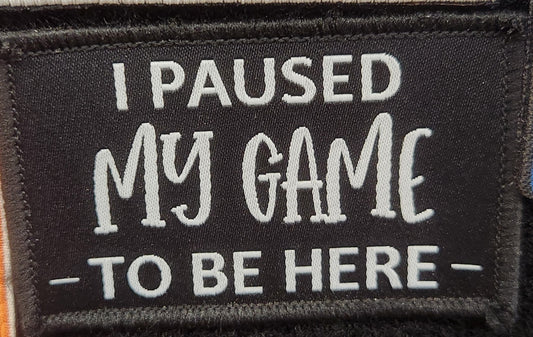 I paused my game