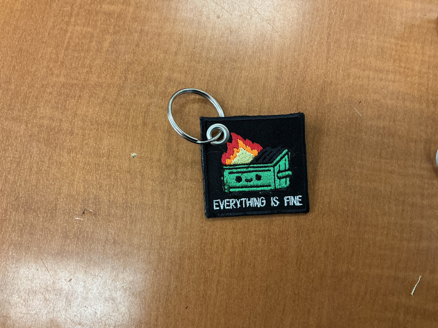 Everything is fine keychain