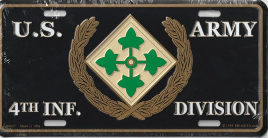 4th Inf. Division License Plate