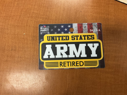 United States Army retired stacked