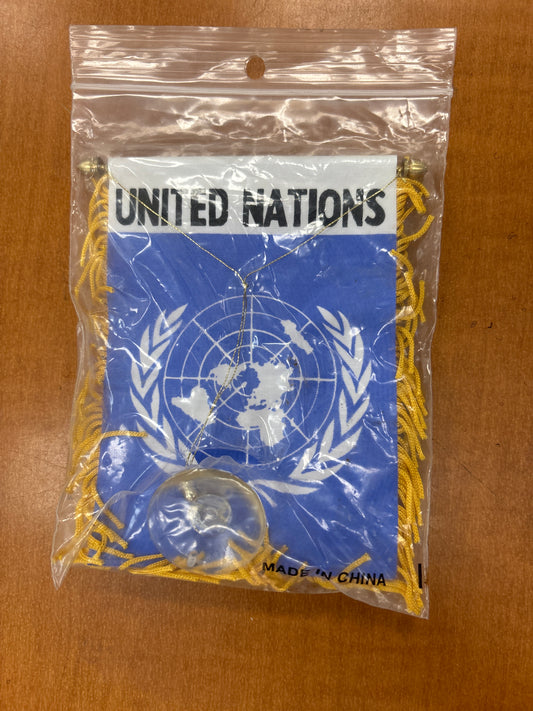 United Nations mini banner