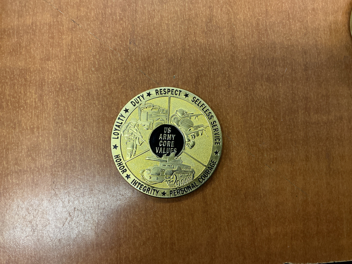 Army core values coin