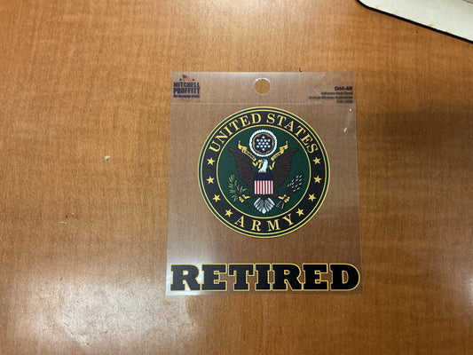 United States Army retired transparent