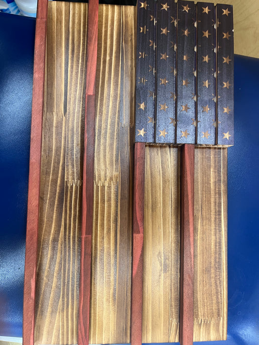 US Flag Wood Display