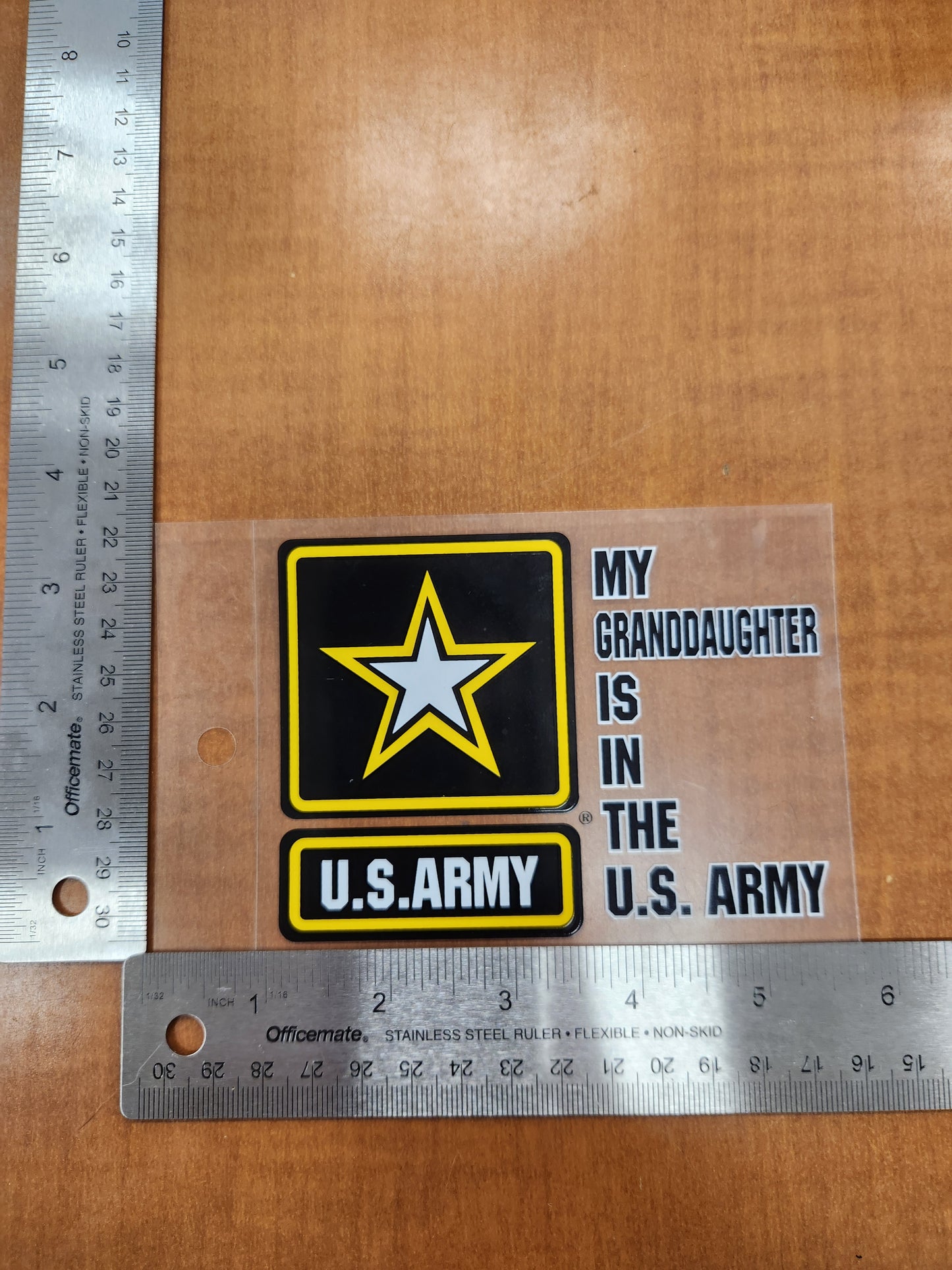 Granddaughter is in the army transparent