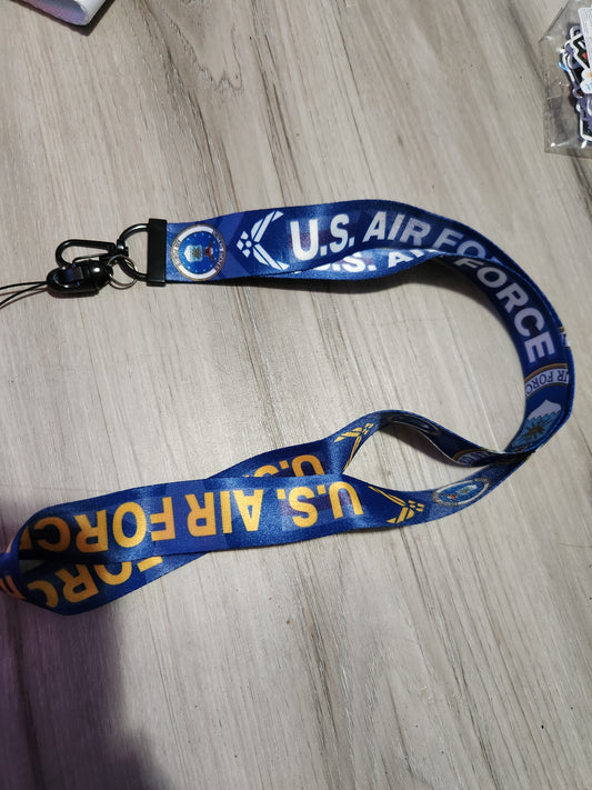 Air force sublimated lanyard