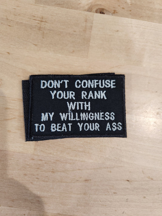 Don't confuse your rank