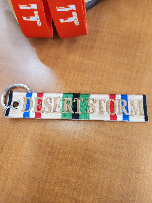 Desert storm veteran strip keychain