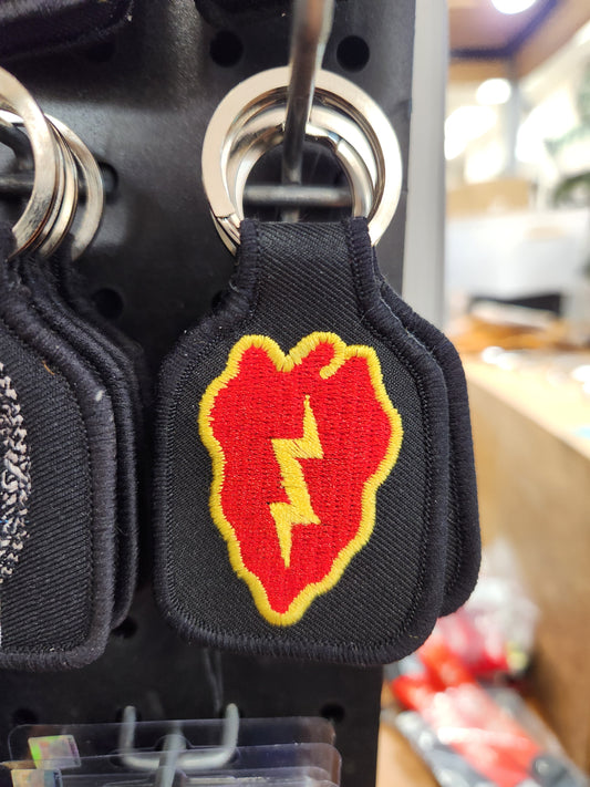 25th ID embroidered keychain