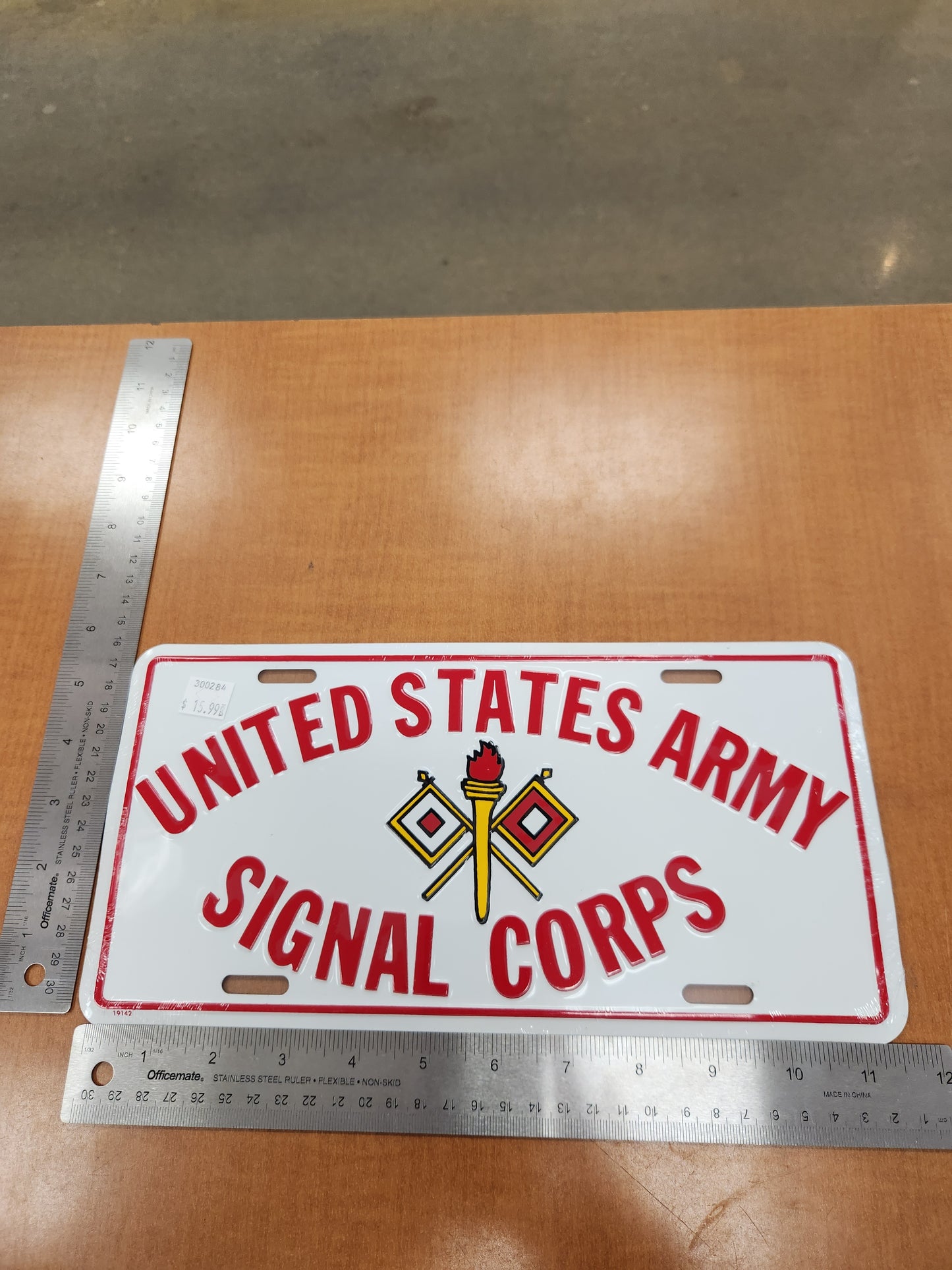 Signal corps plate