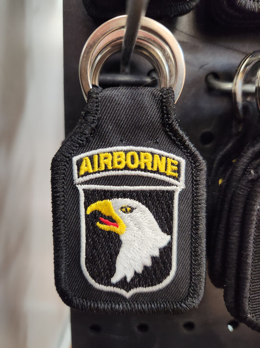 101st embroidered keychain