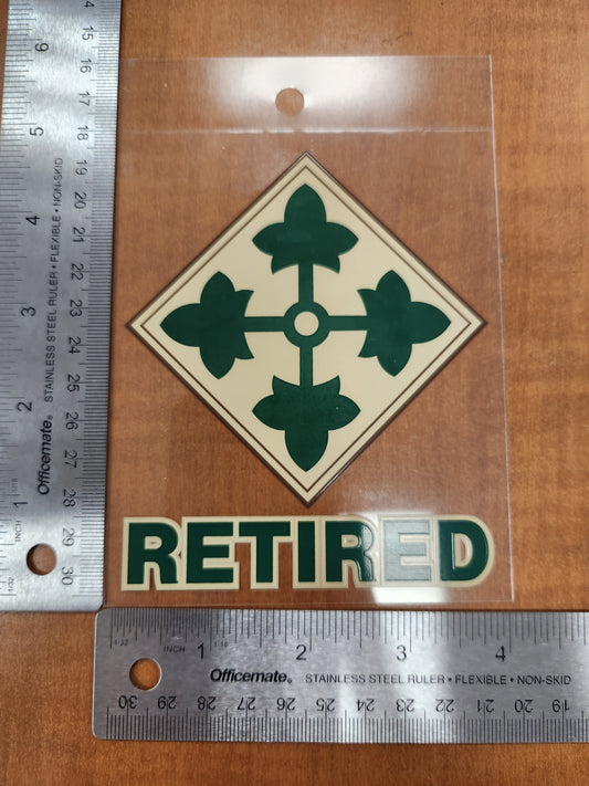 4th infantry retired transparent