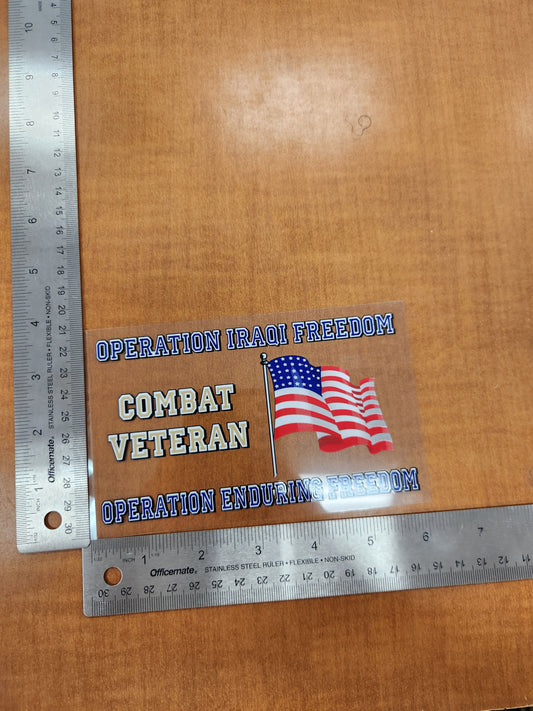 OIF/OEF Combat veteran transparent