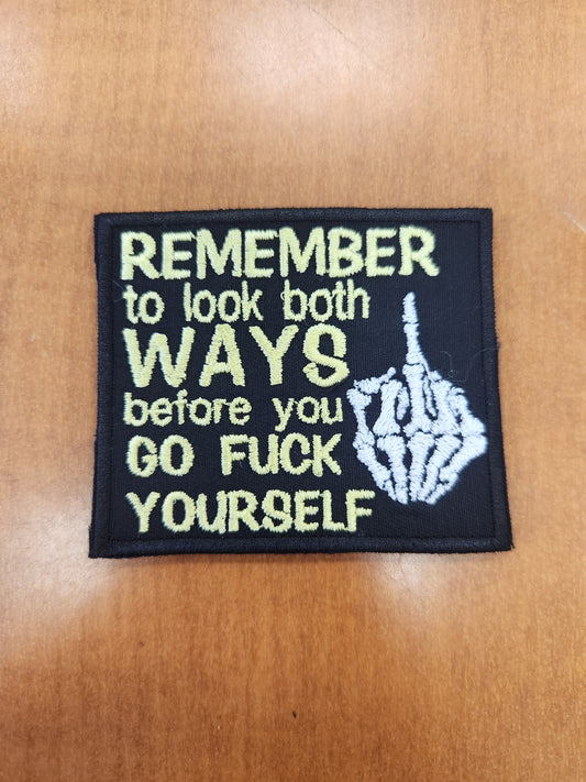 Remember to look both ways