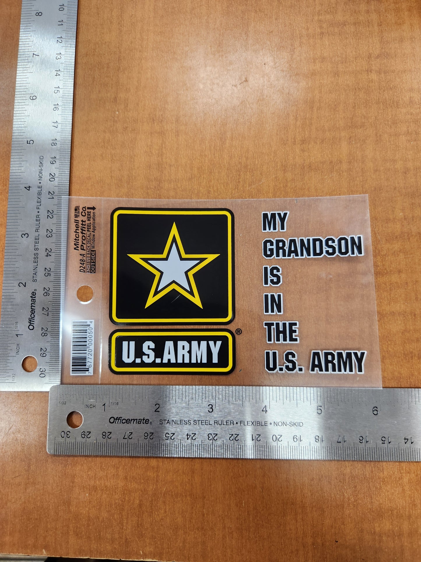 Grandson is in the army transparent