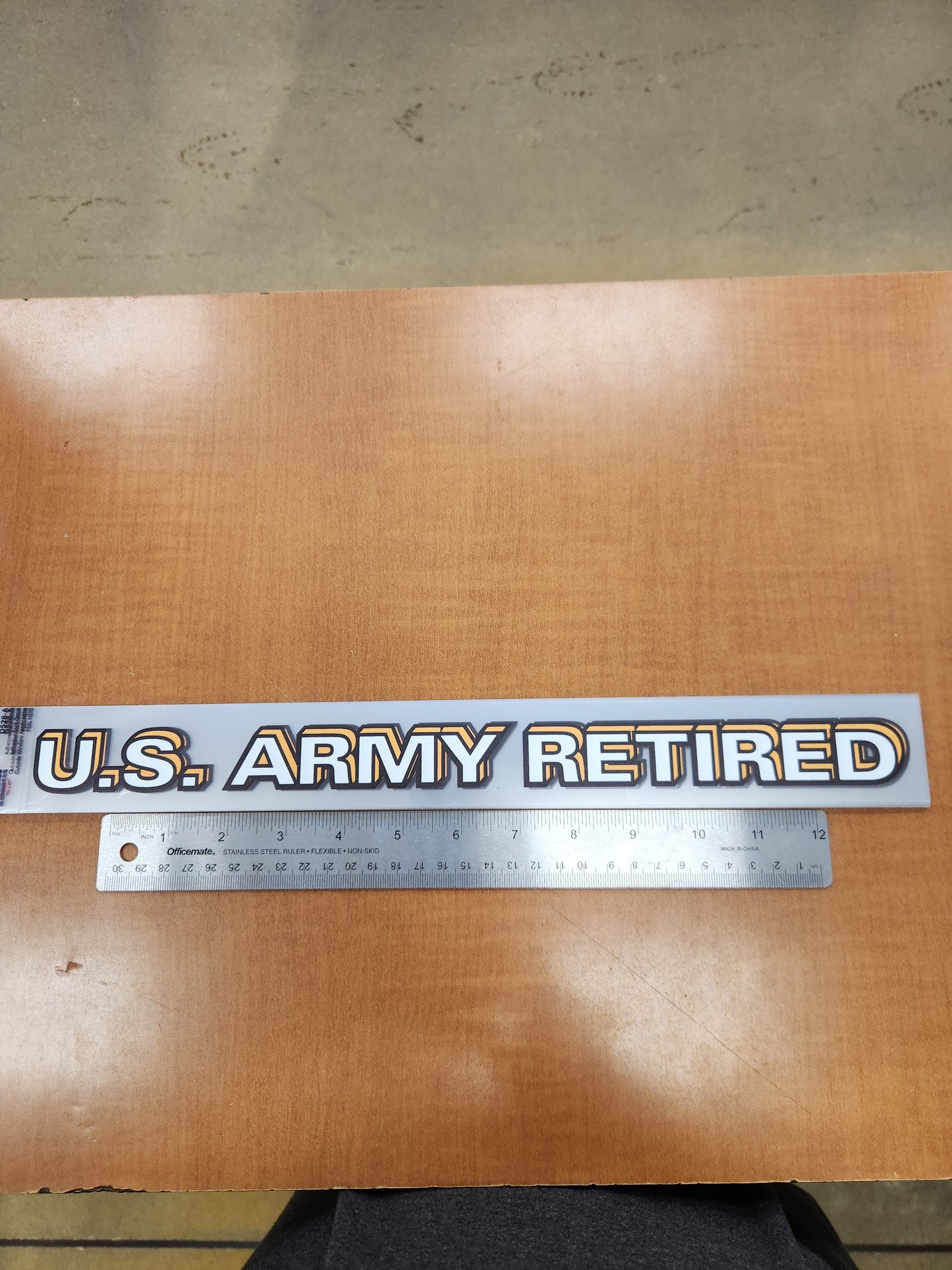 Us army retired strip (black gold & white)