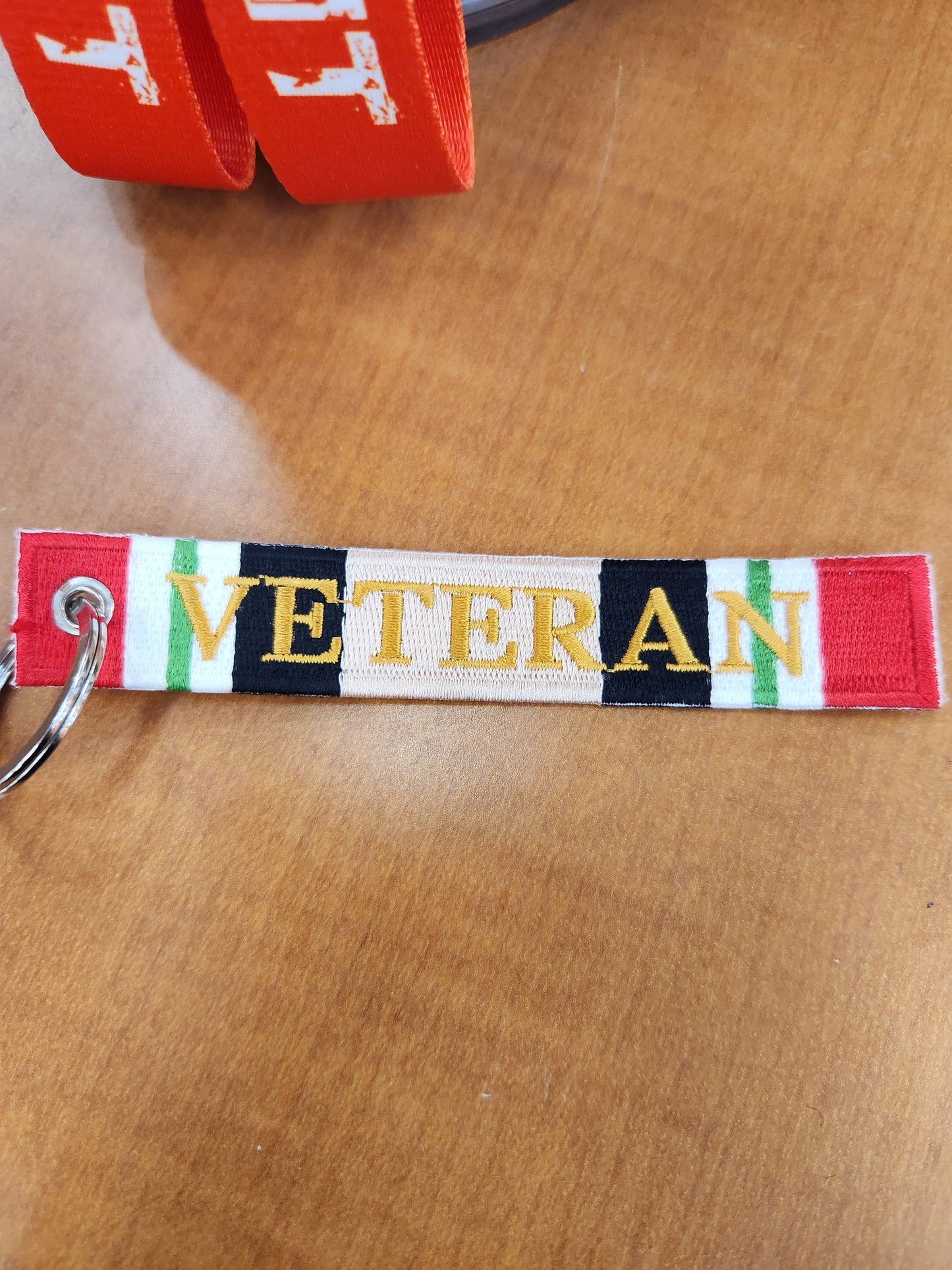 Iraqi freedom veteran strip keychain