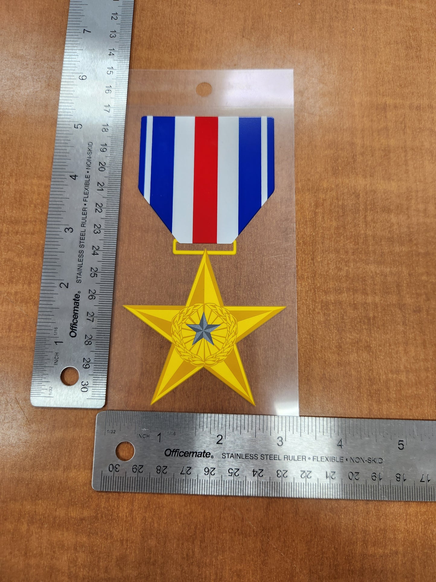 Silver star transparent