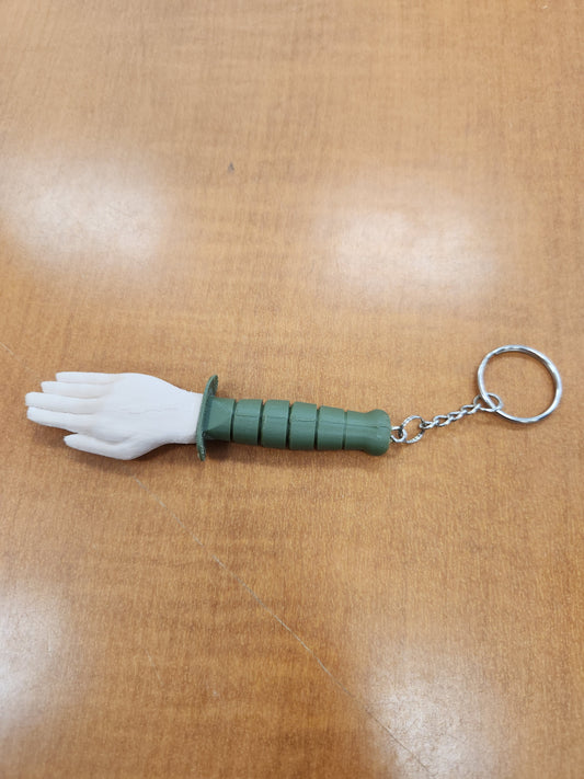 3d printed knifehand keychain