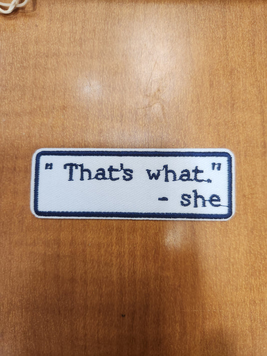 That's what
