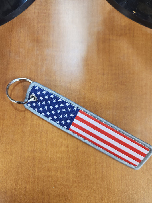 Flag strip keychain