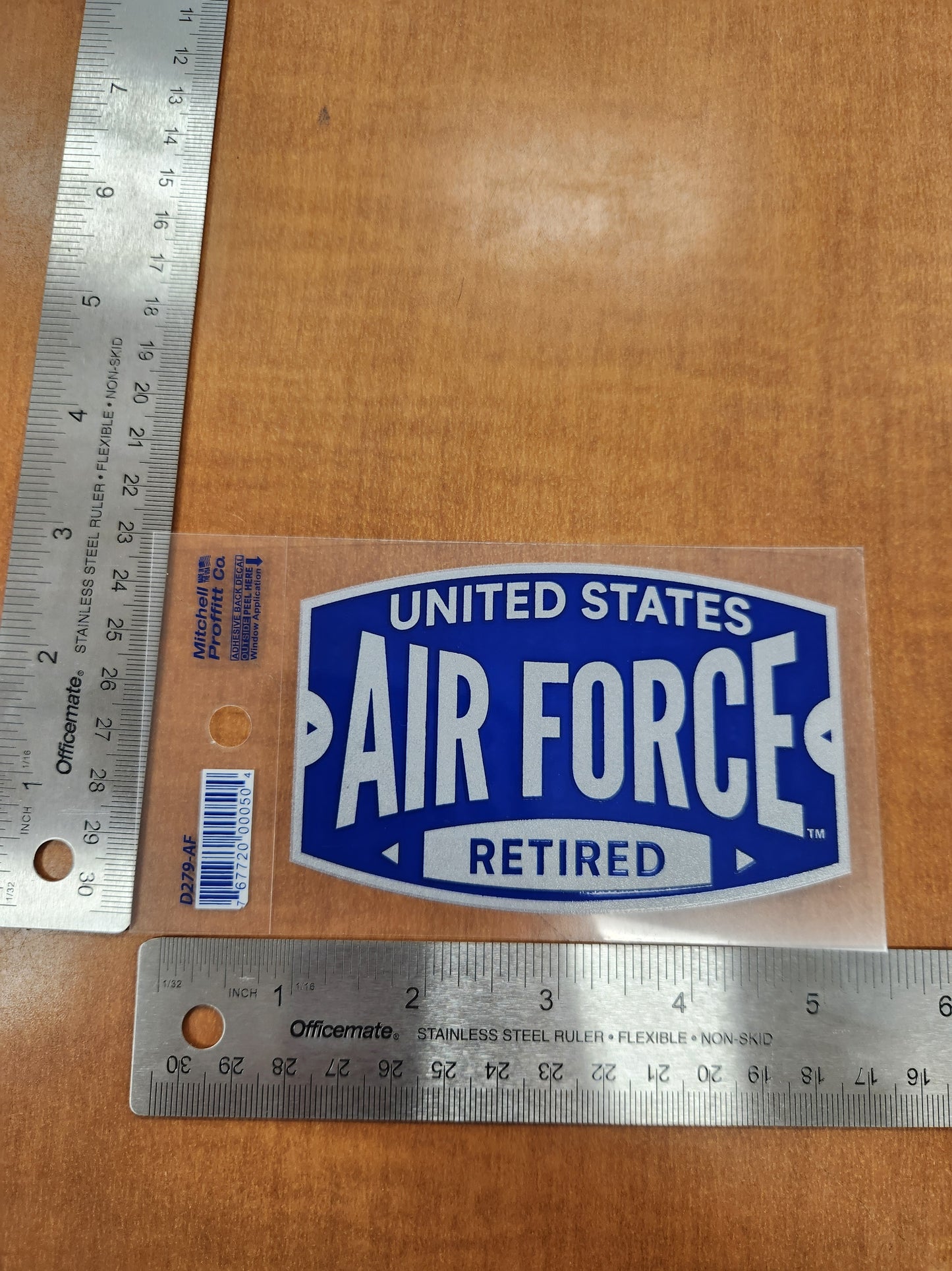 Airforce retired rectangle transparent