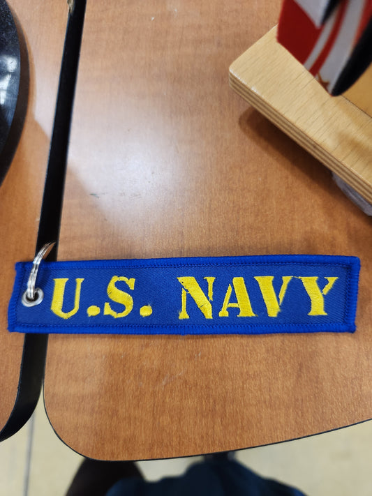 Navy veteran strip keychain