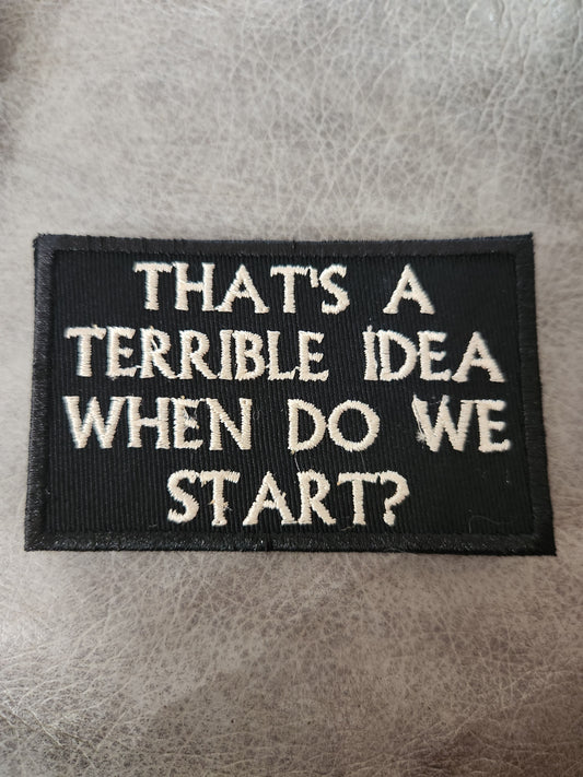 That's a terrible idea