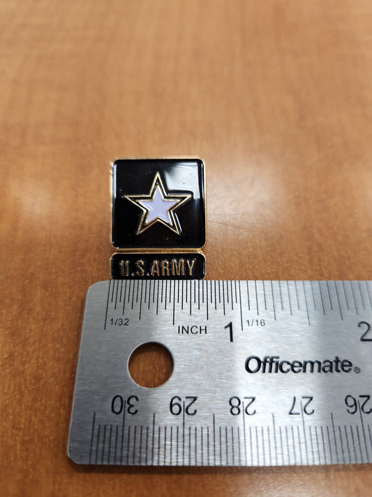 Us army square star lapel pin