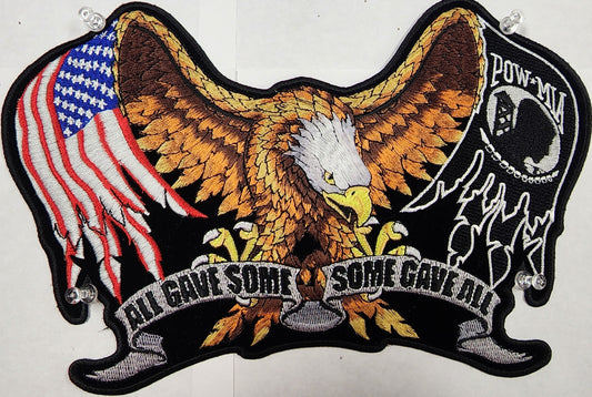 US flag POW flag w/eagle patch