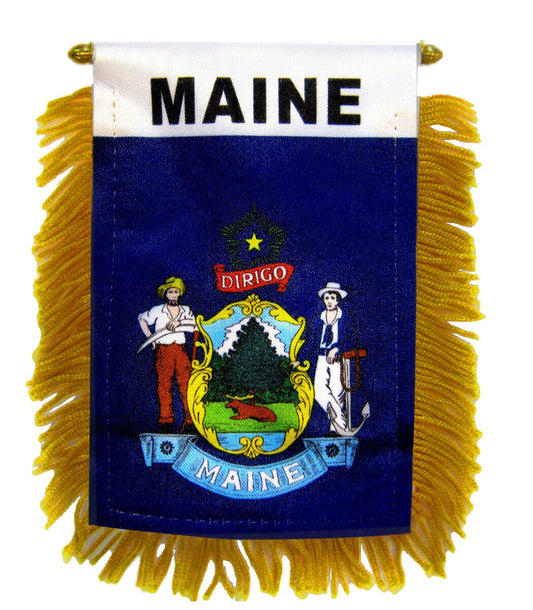 Maine Mini Flag