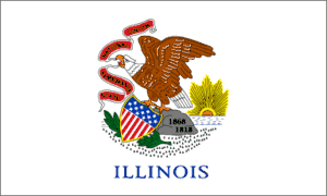 Illinois 3x5 flag
